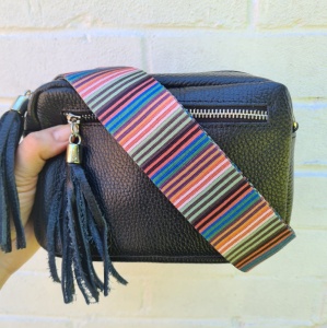 SILVER HARDWARE Bag Strap - Multi Stripe